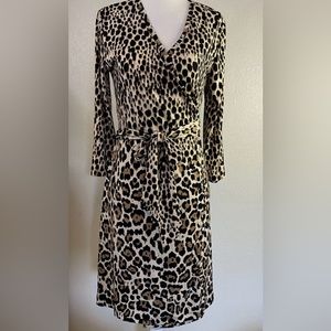 Banana Republic leopard wrap dress size M